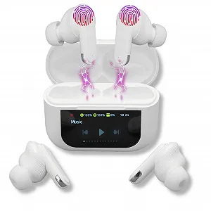 Наушники-переводчики с сенсорным ЖК-экраном AI, 144 языка, в реальном времени, Bluetooth 5.4 - Фото 1