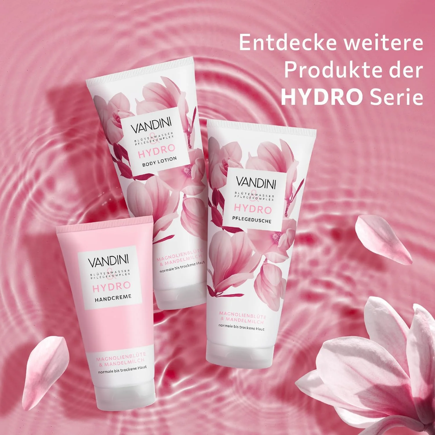 Лосьйон для тіла VANDINI HYDRO Жіночий 200 мл Квітка магнолії та Мигдальне молоко, фото №5