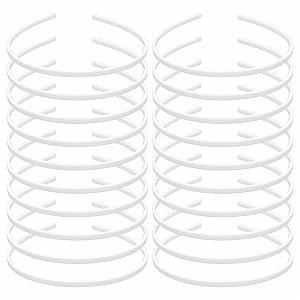 Обруч Белый Пластиковый Тонкий с Зубчиками - Фото 1