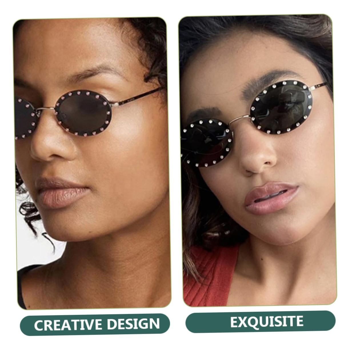 Солнцезащитные очки PACKOVE 2St, летние, овальные линзы, женские, панк, фото №9