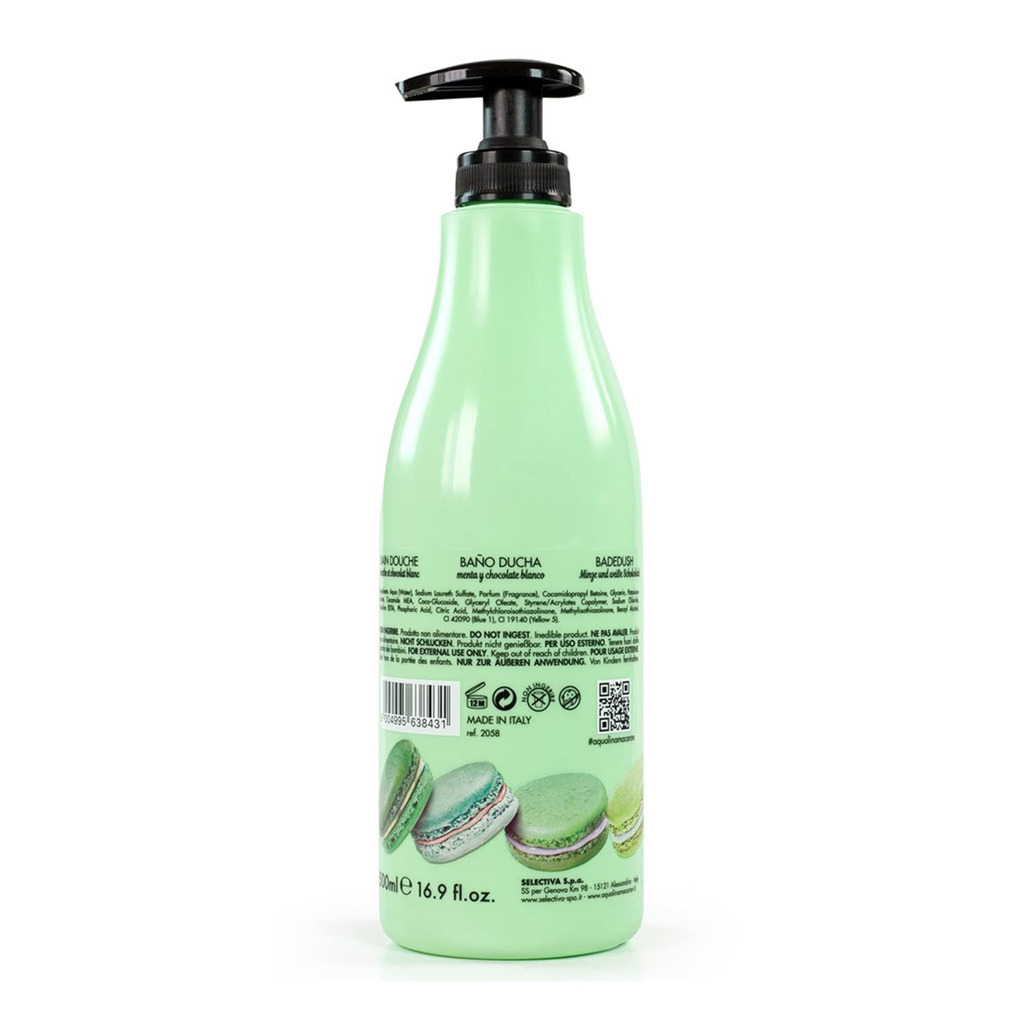 Гель для душу Aquolina Macaron М'ята та білий шоколад 500 мл, фото №7