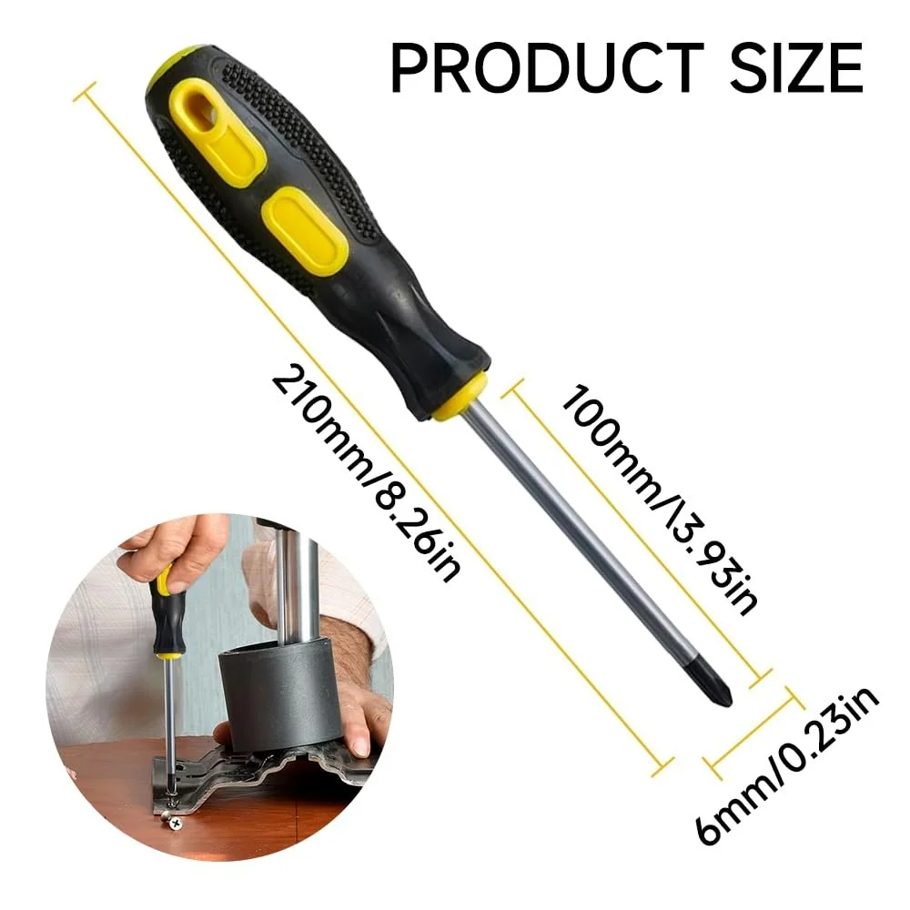 Набір викруток Chrome Vanadium Steel з магнітними наконечниками та ергономічною рукояткою, фото №7