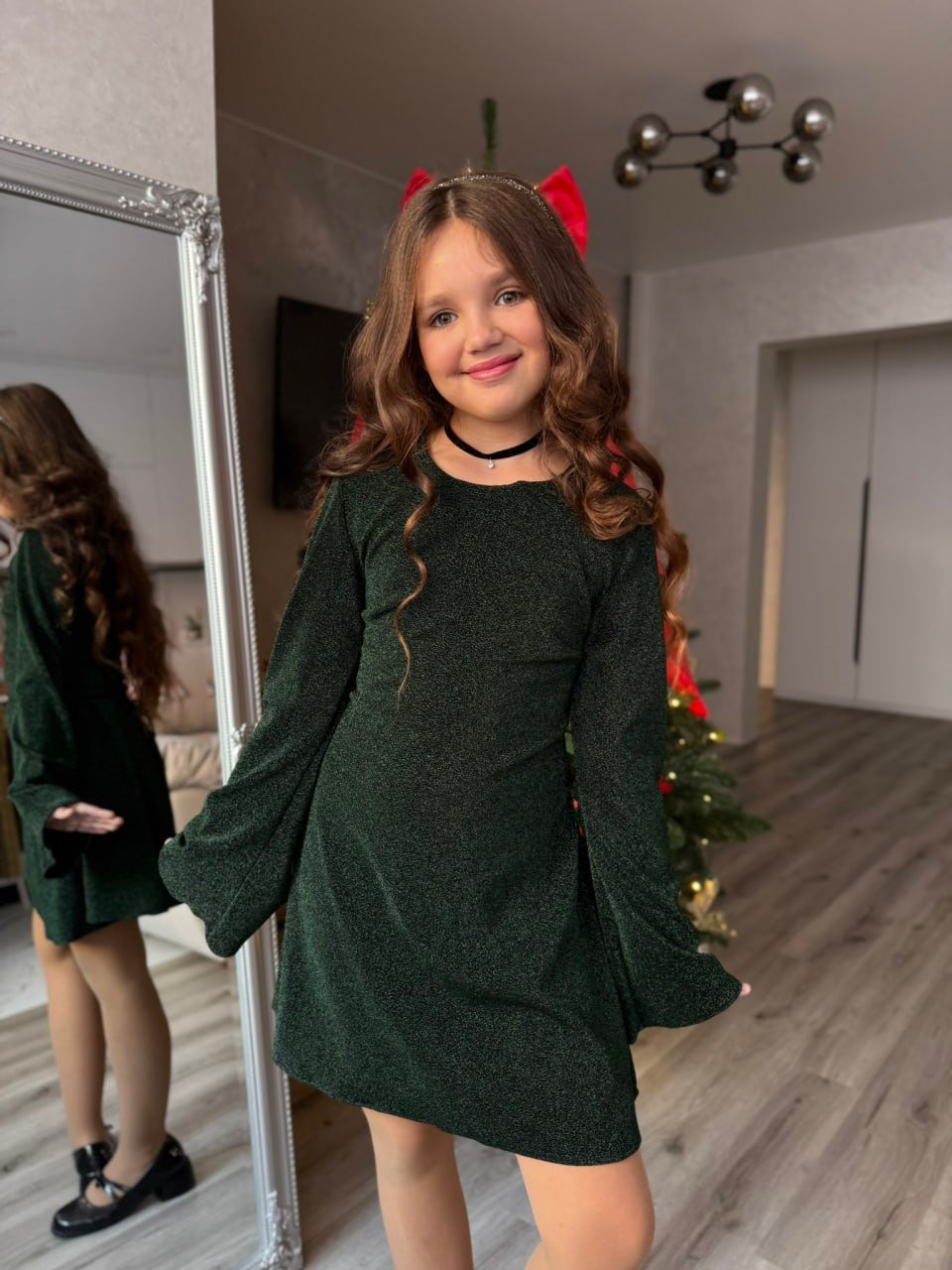 Шикарное новогоднее платье "Феерия" от 140 до 164 см - изумруд, золото, бордо и черный., фото №5 Шикарное новогоднее платье "Феерия" от 140 до 164 см - изумруд, золото, бордо и черный., фото №5