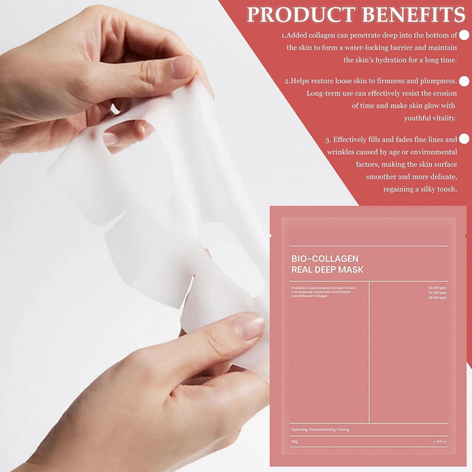 Маска для обличчя Collagen Real Deep Organic, 8 шт, фото №2