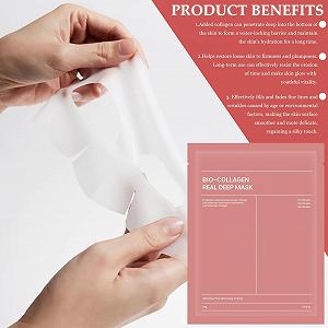 Маска для обличчя Collagen Real Deep Organic, 8 шт synthetic.ua - Фото 1