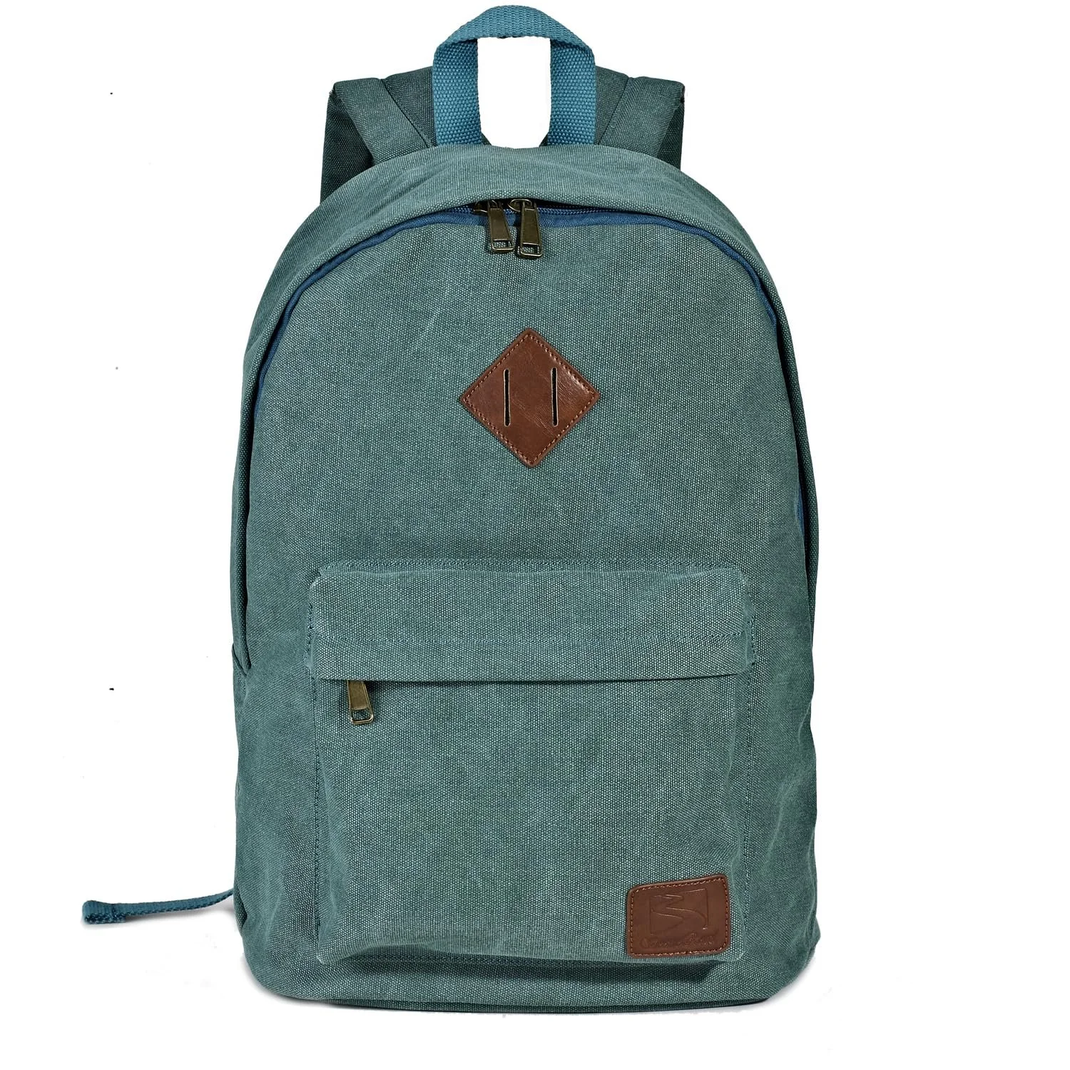 Рюкзак для ноутбука Canvas Vintage ультралегкий 15.6 дюйма Бирюзовый, фото №2