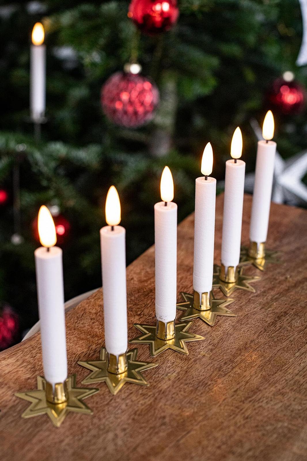 Підсвічник Standing Table Candle Holder Star Набір 10 для ялинкових свічок Зірка Золотий, фото №4
