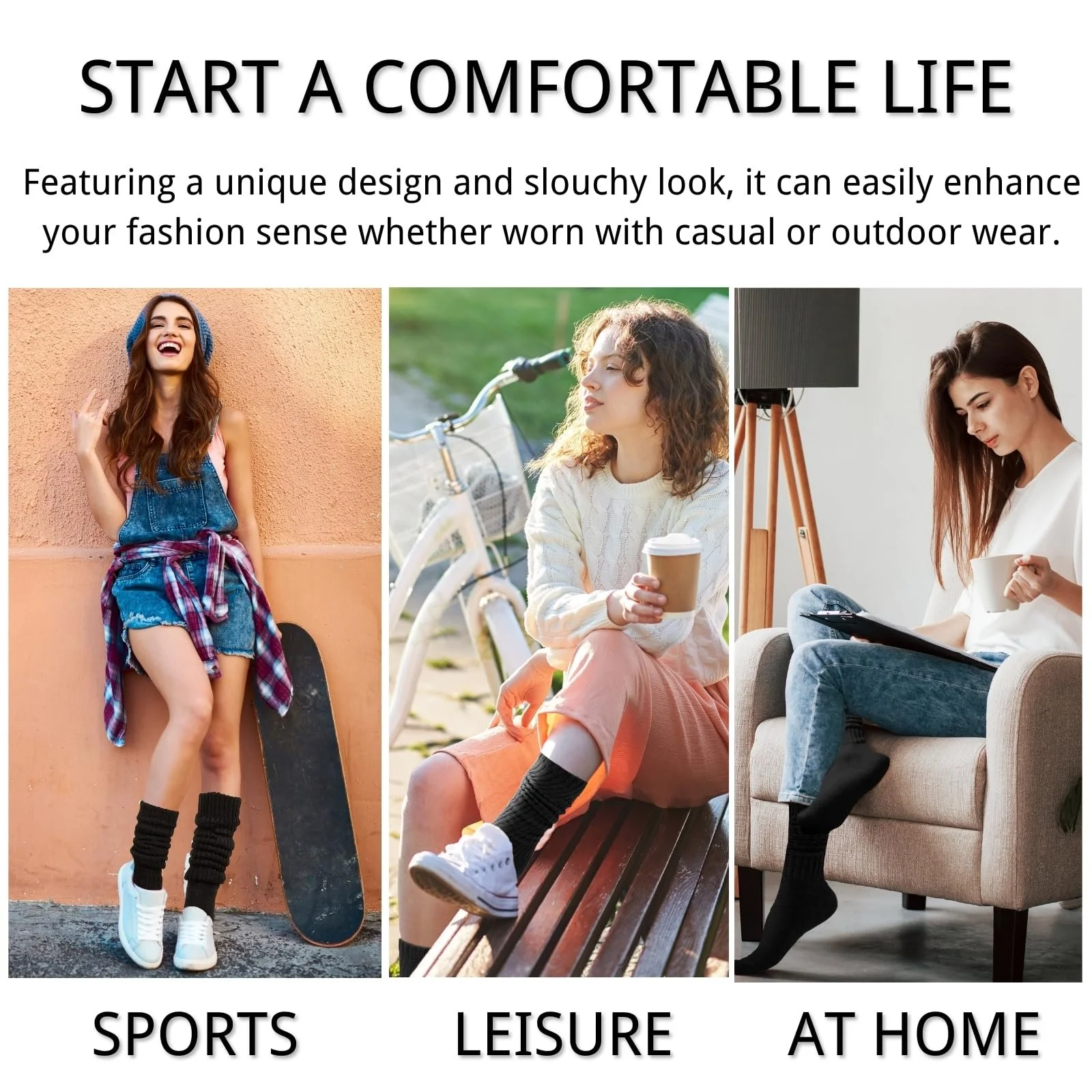 Комплект з 3 жіночих гольфів, One Size, фото №7