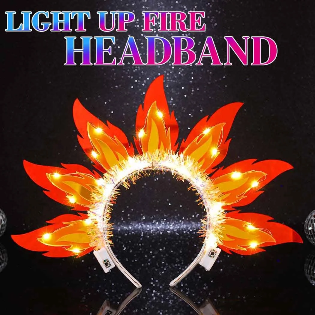 Обруч для волосся Вогняний Сонце LED, фото №7 Обруч для волосся Вогняний Сонце LED, фото №7