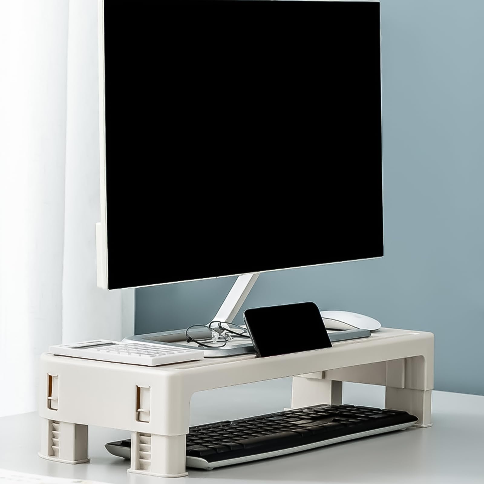 Настільна підставка для настільних комп'ютерів і ноутбуків, регулювання висоти до 118 мм, фото №7