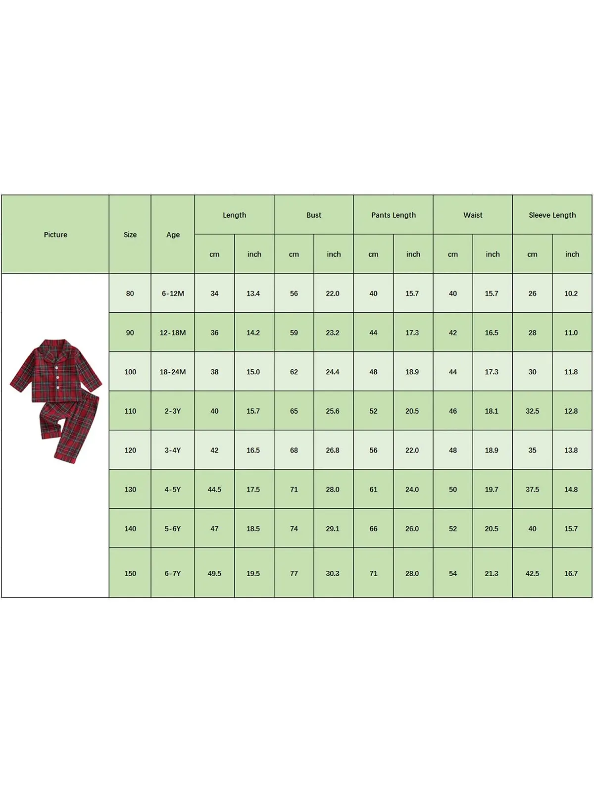 Рождественская пижама Achlibe для детей, мальчиков клетчатая рубашка с длинными рукавами на пуговицах, фото №7