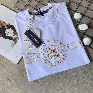 Футболка мужская брендовая Tommy Hilfiger белая synthetic.ua - Фото 1