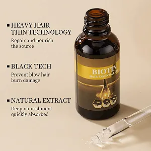 Спрей для утолщения волос с биотином и набор масел для утолщения волос, для заметно более густых и сильных волос, уменьшает ломкость волос, спрей для объема и питательное масло для здоровой кожи головы synthetic.ua - Фото 1
