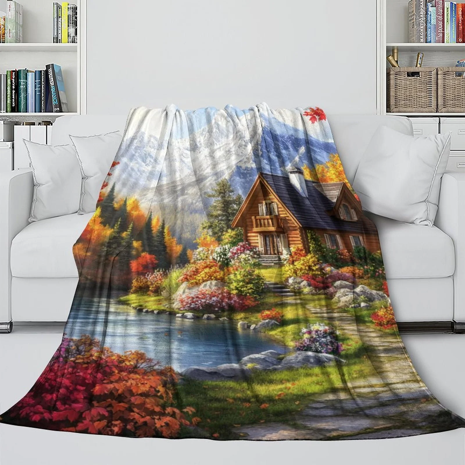 Покривало GAOYUCHUN Cabin in The Forest з 3D принтом, фото №4