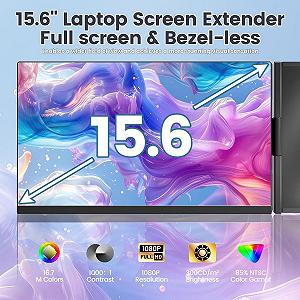 Монітор портативний 15.6" KEFEYA P5 Full HD IPS 60 Гц synthetic.ua - Фото 1