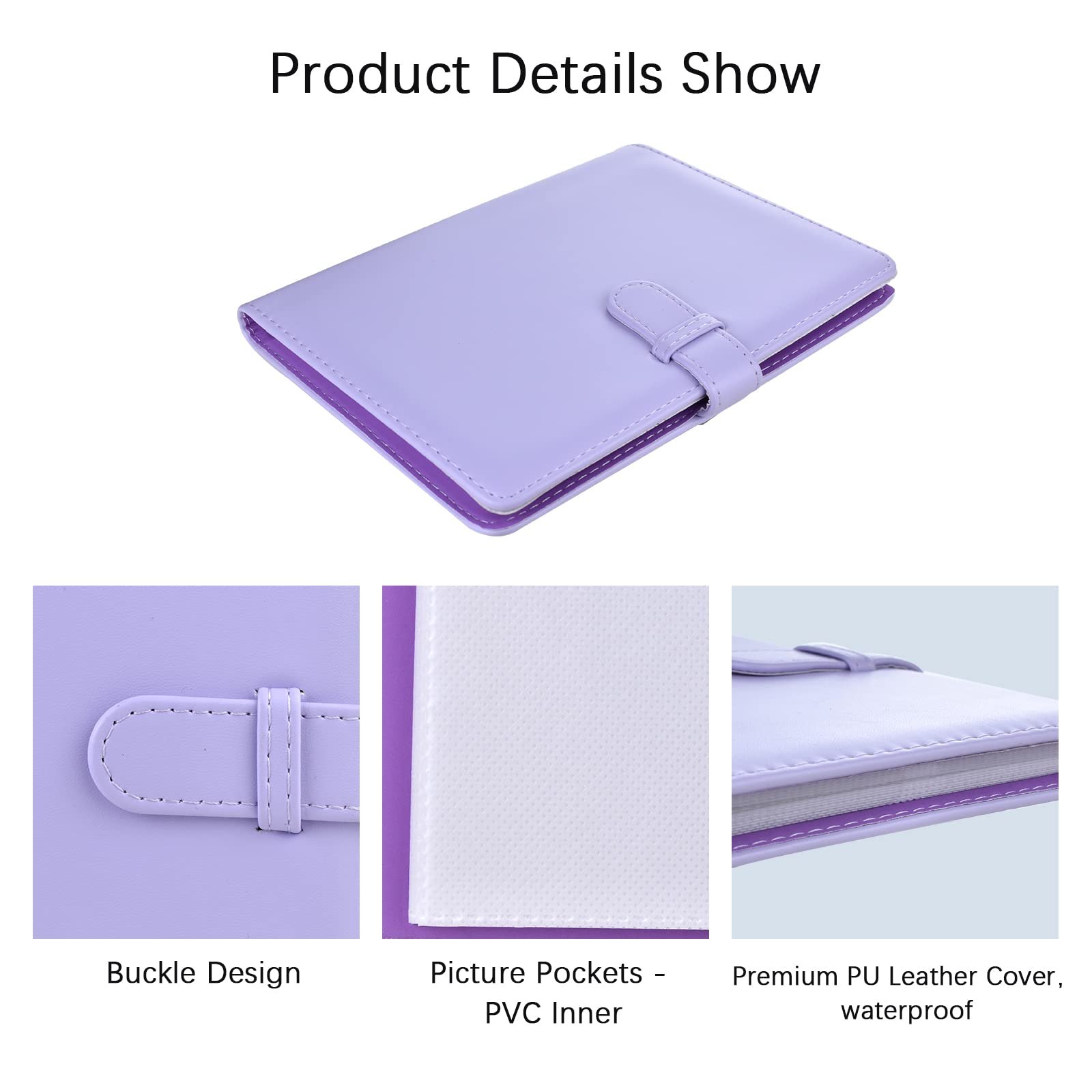 Фотоальбом MUZIRI KINOKOO 256 карманов 3 дюйма Purple, фото №3