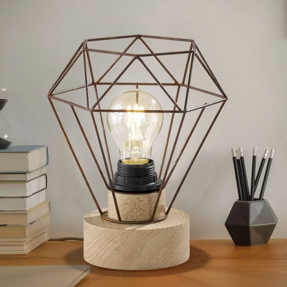 Настільна лампа etc-shop Wood E27 RGB LED 9 W 806 Lm 19x22.5 см, фото №7