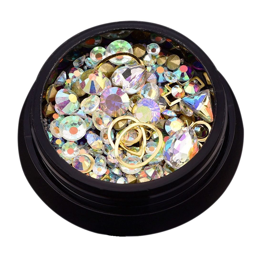 Прикраси для нігтів 3D FANGO, набір акрилові кінчики, плоскі діаманти, фото №5