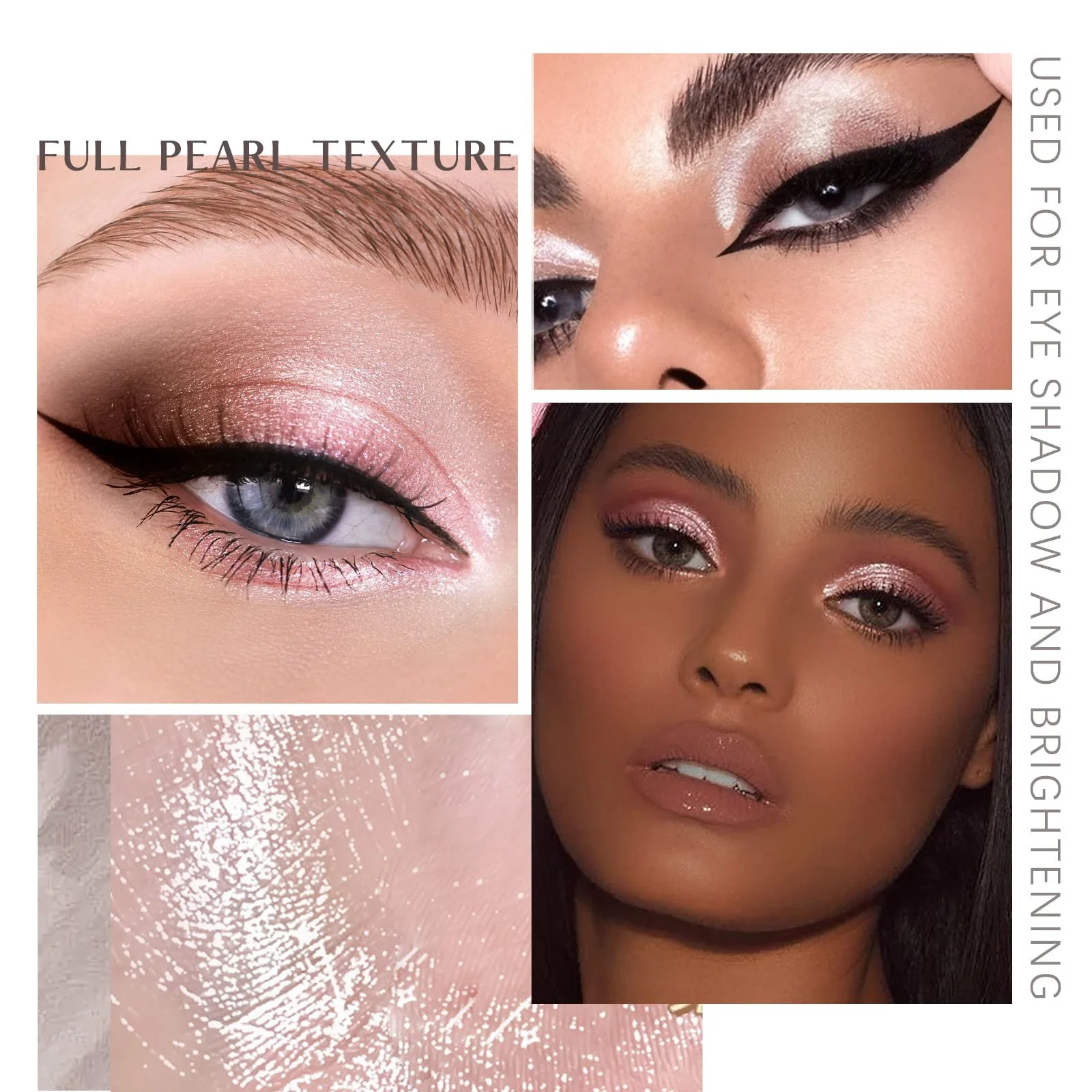 Набор NewBang 2 Жидкие тени для век Перламутрово-белые, фото №6 Набор NewBang 2 Жидкие тени для век Перламутрово-белые, фото №6