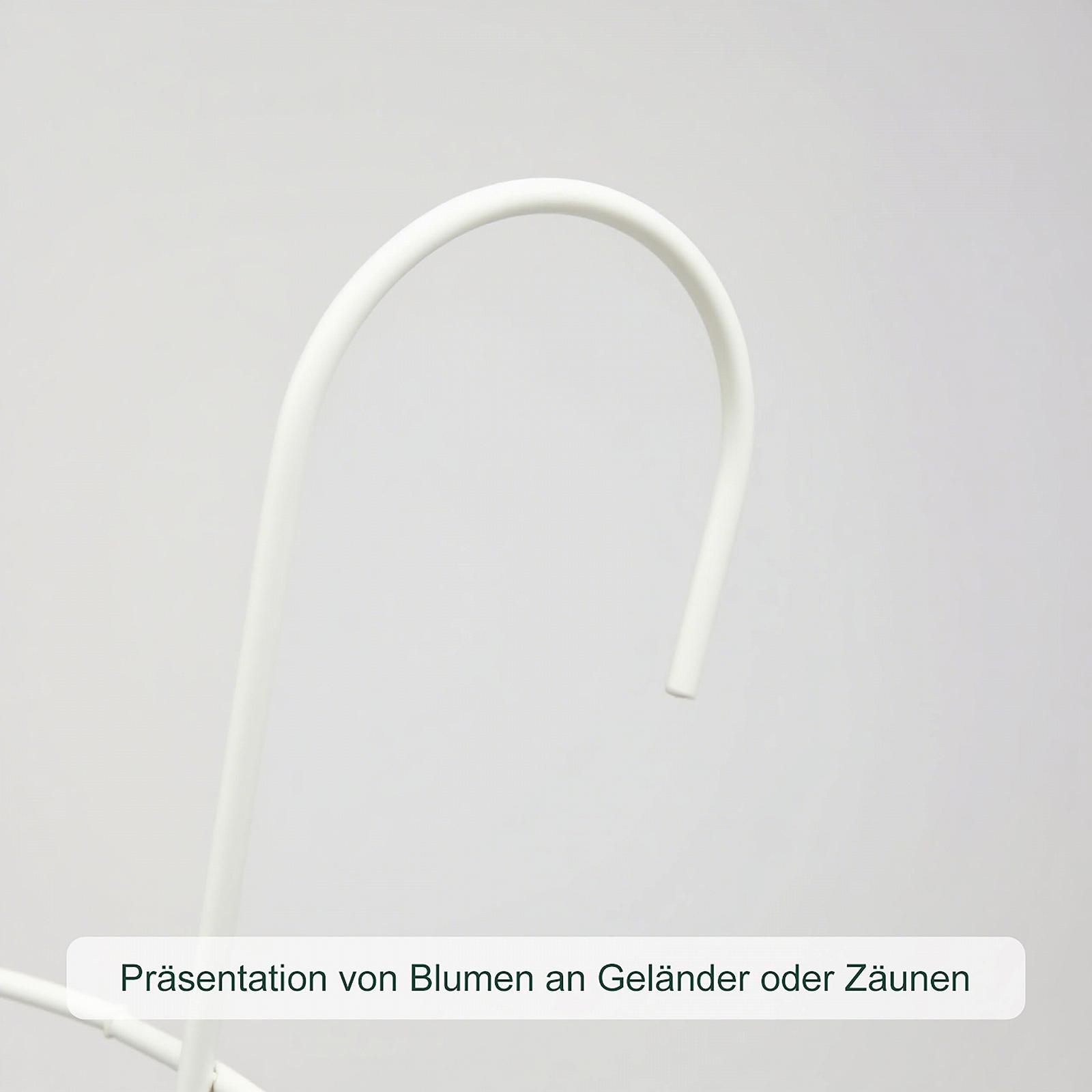 Підвісні квіткові горщики Relaxdays залізні білі 21 x 20 x 26 см 6 шт., фото №5