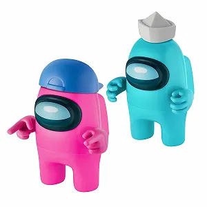 Ігрові фігуркки Bizak Among Us S2 2 штуки Рожевий та Блакитний 64116215 synthetic.ua - Фото 1