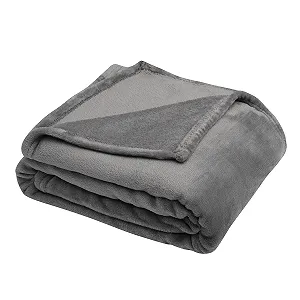 Плед Inspirion Мягкий и Пушистый - Большой флисовый плед 200 x 150 см для дивана, Легкий плед для уютных вечеров Серый synthetic.ua - Фото 1