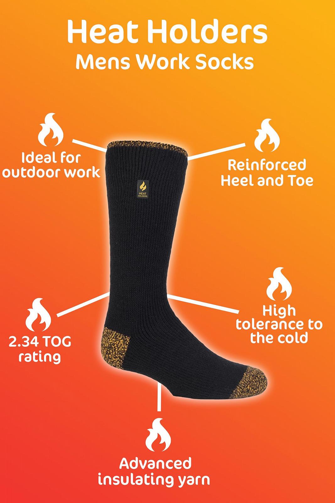 Женские носки HEAT HOLDERS 1 пара Heat Holder Employee 2.3 TOG Усиленная пятка и носок Рабочие чулки, фото №5