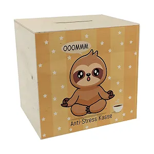 Скарбничка Лінивець дерев'яна Антистрес Йога - Фото 1