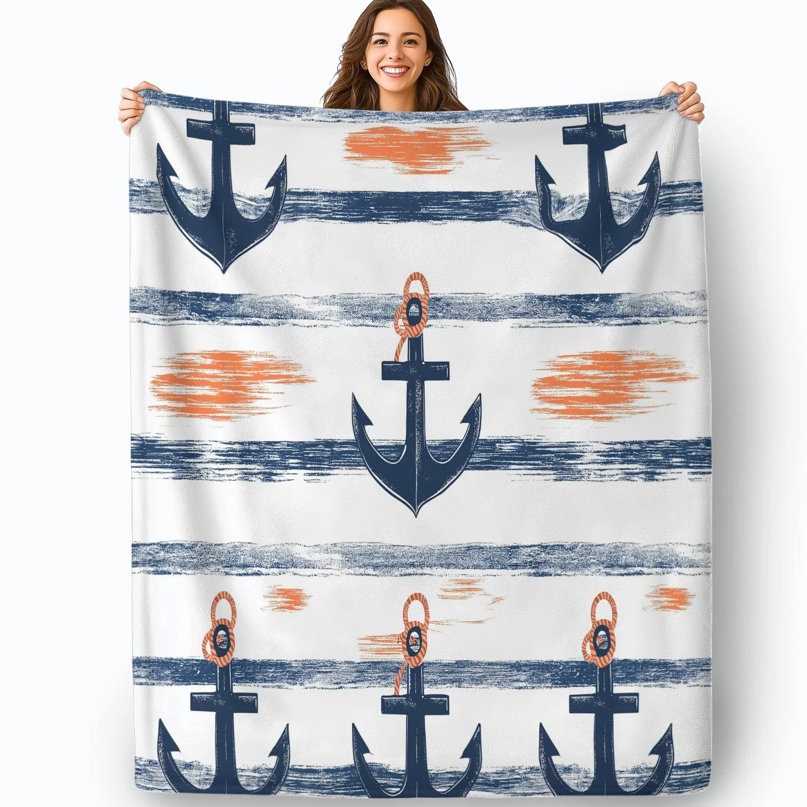 Покривало 3D Синій Фланелева 180 x 220 см, фото №3