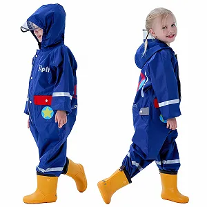 Дитячий дощовий комбінезон Fewlby, дощове пончо для хлопчиків та дівчаток synthetic.ua - Фото 1