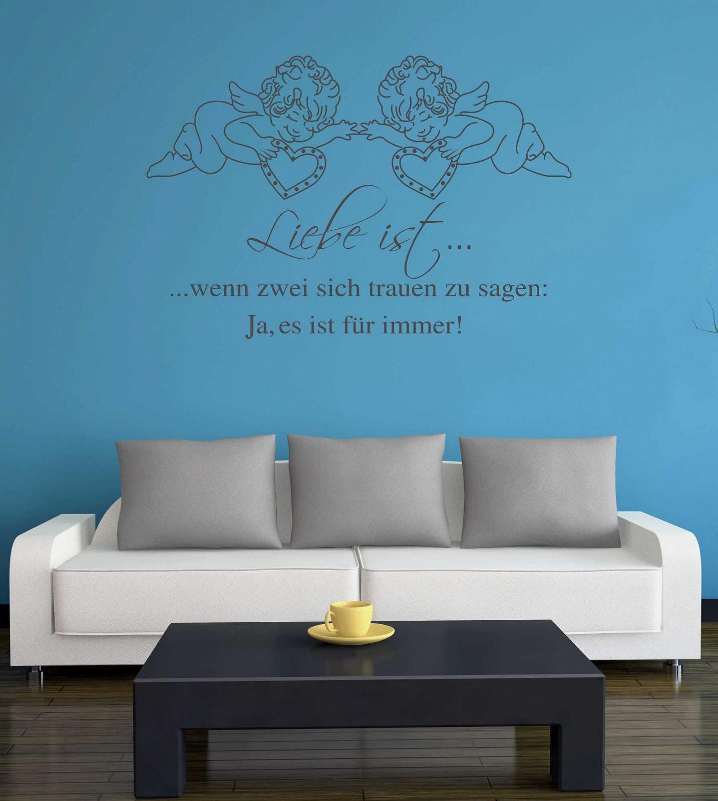 Наклейка на стіну A571 "Liebe ist.. для immer!" 120x80 см Антрацит, фото №2 Наклейка на стіну A571 "Liebe ist.. для immer!" 120x80 см Антрацит, фото №2