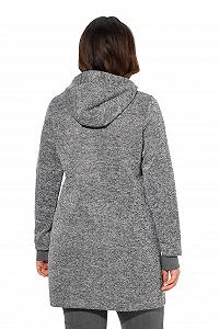 Вязаная флисовая куртка большого размера с капюшоном Ulla Popken 831604 synthetic.ua - Фото 1