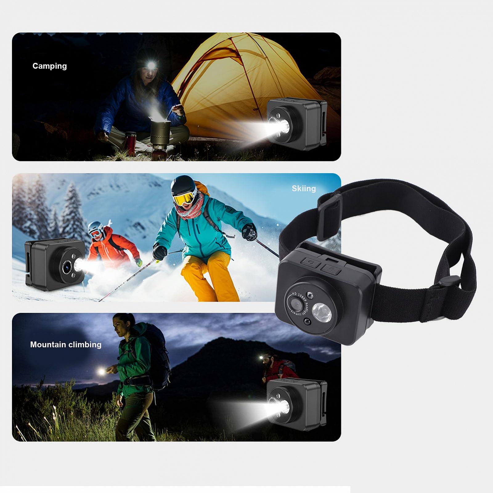 Екшн-камера VBESTLIFE Headlight 1080P Портативна Датчик Руху Відеореєстратор 2МП HD Лінза 3W LED Світло 1000мАг Акумулятор, фото №4