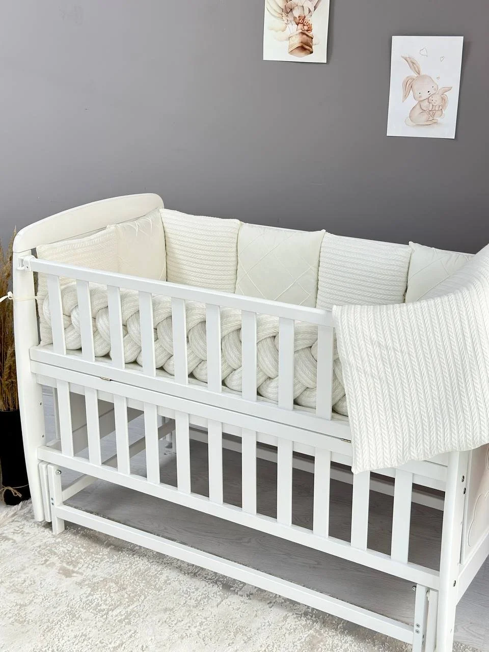 Комплект постільної білизни для новонародженого Молочний, фото №1 Комплект постільної білизни для новонародженого Молочний, фото №1