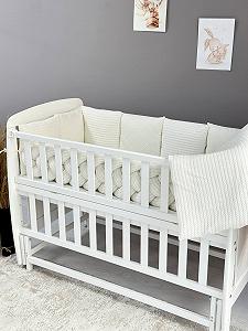 Купити Комплект постільної білизни для новонародженого молочний - Фото 1 Комплект постільної білизни для новонародженого молочний - Фото 1