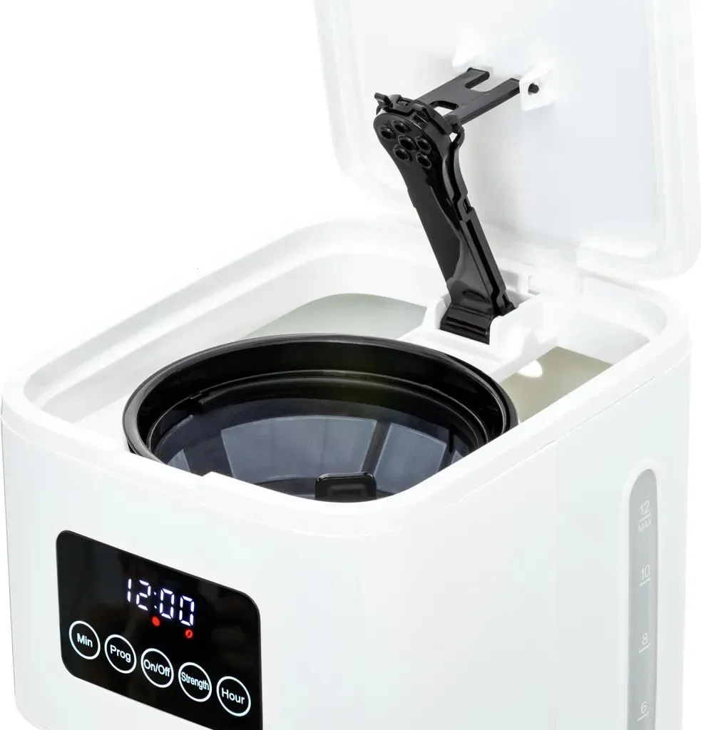 Фильтр-кофеварка Buongiorno Café с таймером и многоразовым фильтром Белая, фото №5