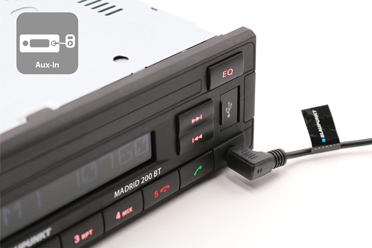 Автомагнитола BLAUPUNKT MADRID 200 BT / Bluetooth / USB / AUX / FM / 1DIN, фото №6