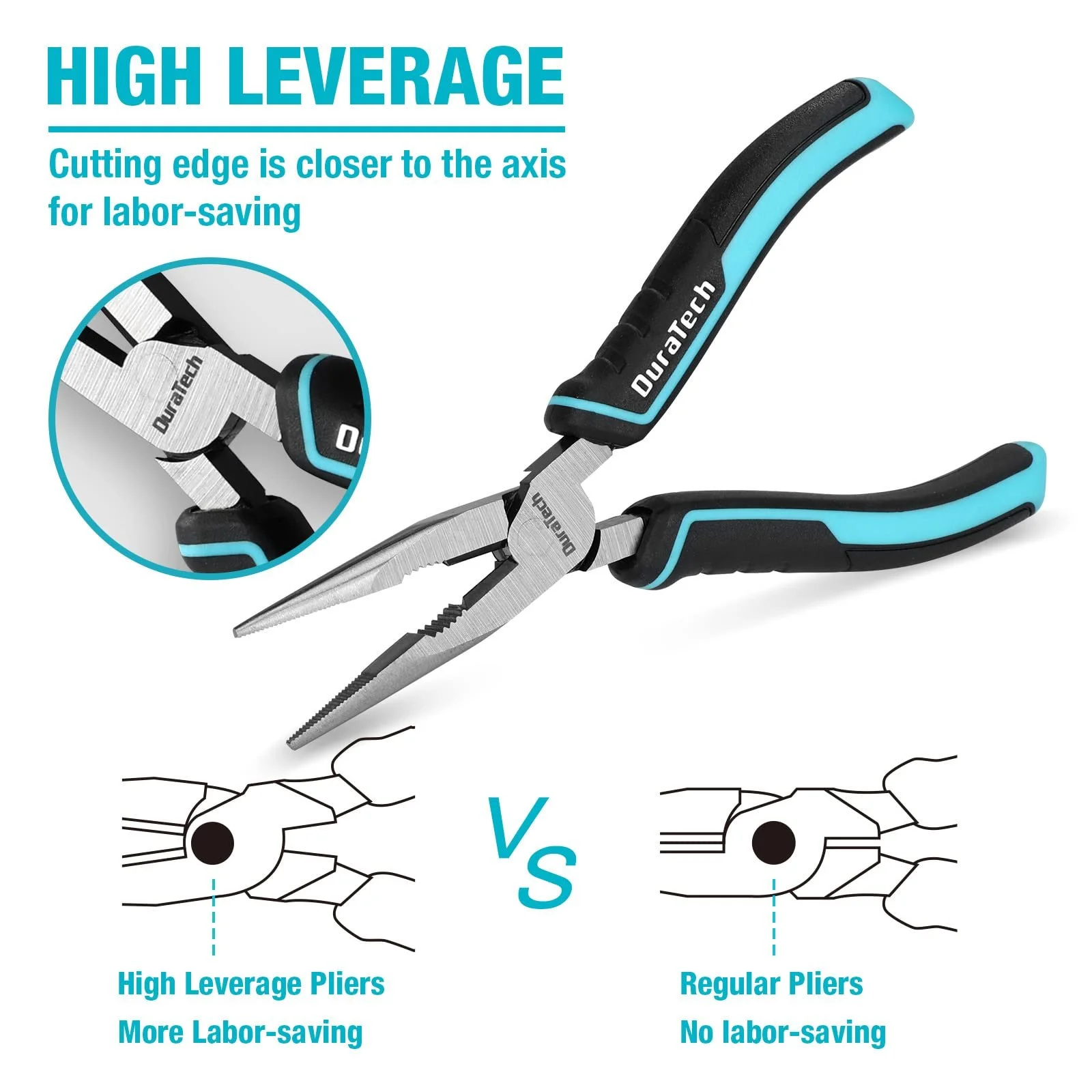 Набор плоскогубцев DURATECH, 3 шт., профессиональный набор плоскогубцев с высоким рычагом, плоскогубцы с удлиненными губками, боковые кусачки, плоскогубцы со скользящим соединением 150 мм, фото №4 Набор плоскогубцев DURATECH, 3 шт., профессиональный набор плоскогубцев с высоким рычагом, плоскогубцы с удлиненными губками, боковые кусачки, плоскогубцы со скользящим соединением 150 мм, фото №4