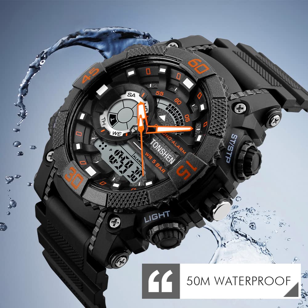 Годинник TONSHEN Quartz LED Силіконовий Чорний, фото №3