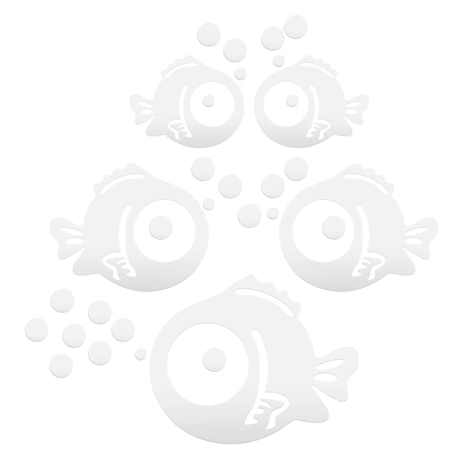 Наклейка на стіну VORCOOL 3D Акрилова Рибки та бульбашки Дзеркальна Срібляста, фото №1 Наклейка на стіну VORCOOL 3D Акрилова Рибки та бульбашки Дзеркальна Срібляста, фото №1