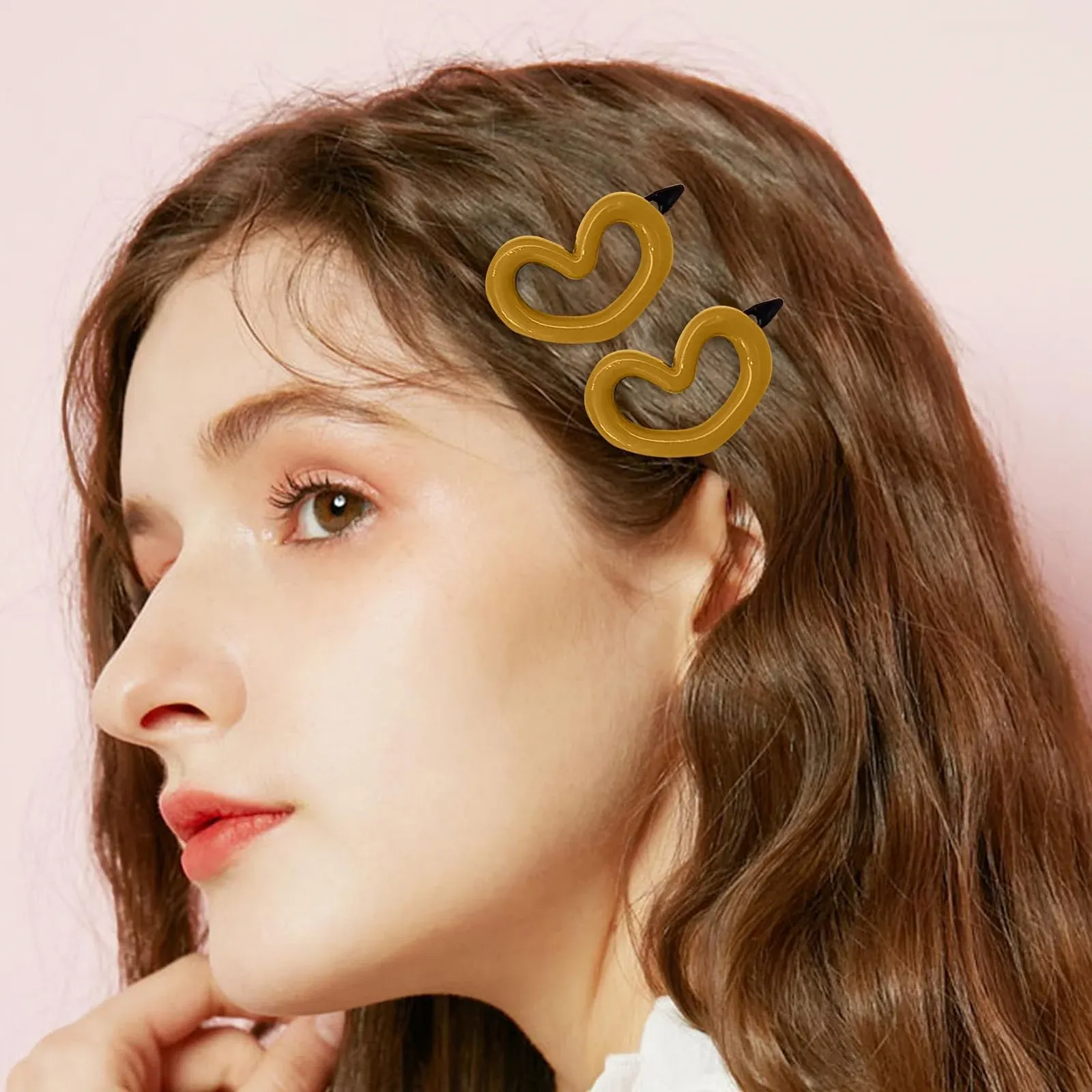 Заколка-краб Bexdug Серии Morandi В форме сердца Разных цветов, фото №9