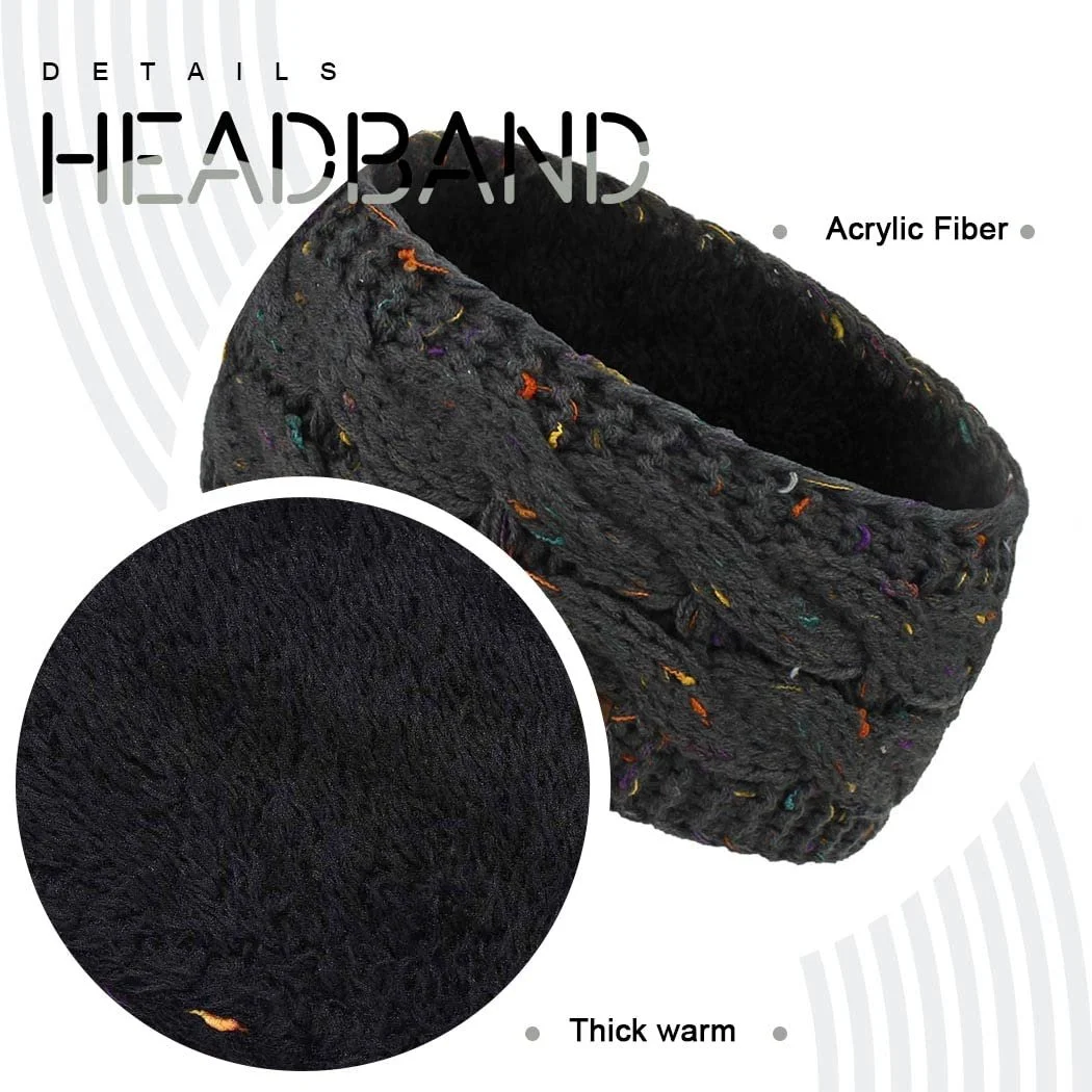 Пов'язка на Голову В'язана Зимова, фото №5 Пов'язка на Голову В'язана Зимова, фото №5