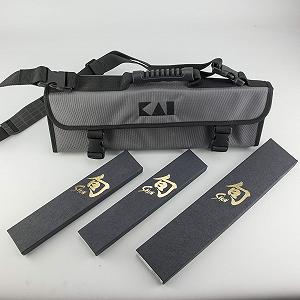 Набір ножів: Офісний ніж Kai Shun Classic DM-0700, Універсальний ніж DM-0701, Santoku DM-0718 + Сумка для ножів Kai synthetic.ua - Фото 1
