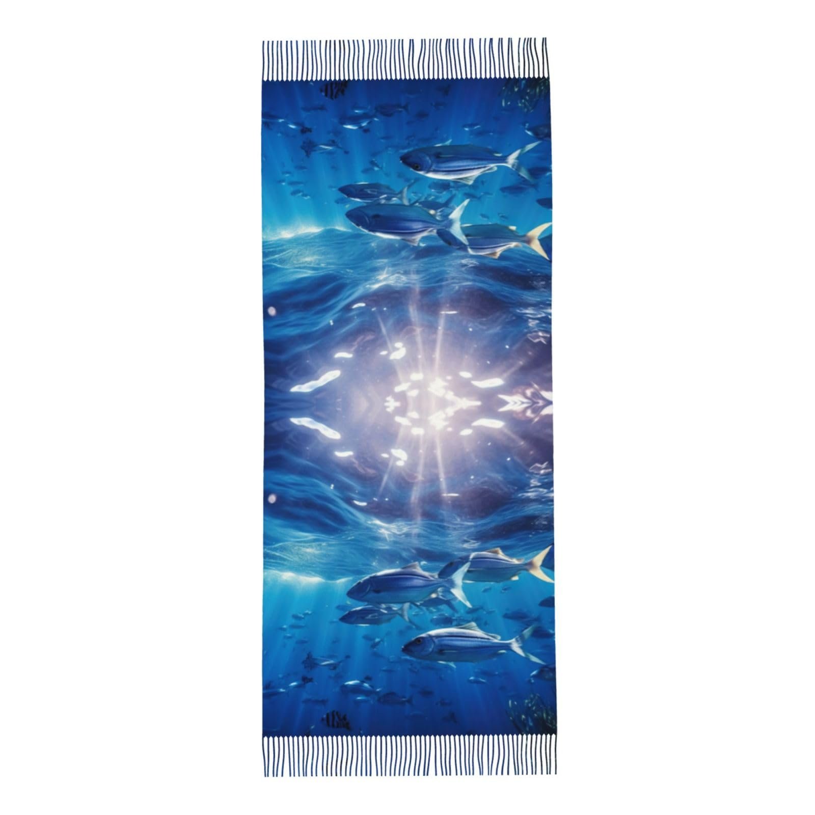 Жіночий шарф-пашміна LNNIUK Blue Ocean, фото №4