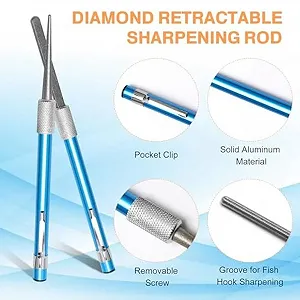 Набір точилок для ножів Алмазні 3 шт (2 двосторонні та 1 висувна) Кишенькові synthetic.ua - Фото 1