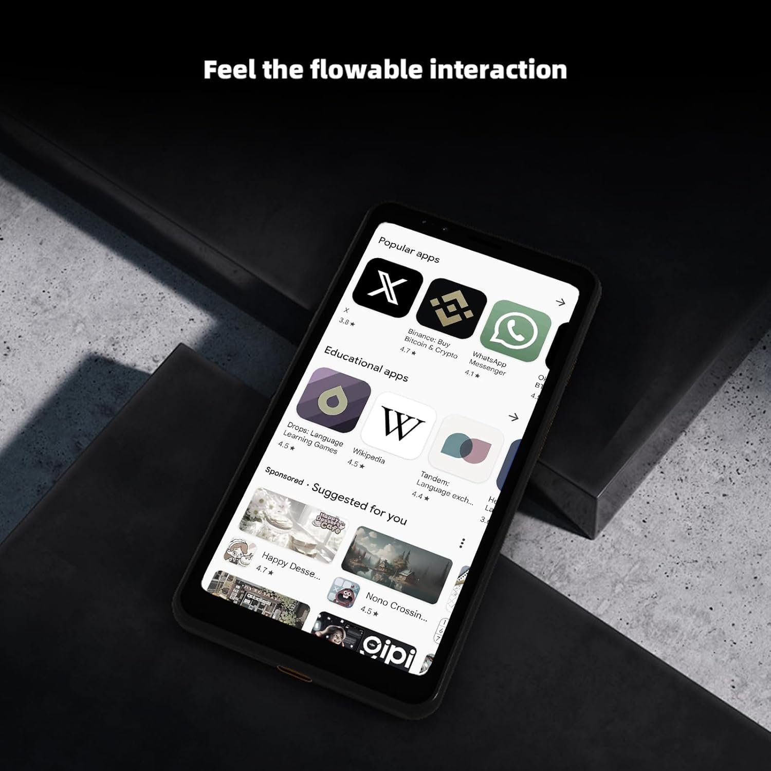 Електронна книга у форматі смартфона 5.84" Bigme HiBreak 6/128 ГБ 4G 1Sim Android 11 Wi-Fi Bluetooth  Кольоровий сенсорний E-Ink екран (1440 × 720) До декількох днів у режимі читання (залежить від використання 4G) Чорний, фото №6