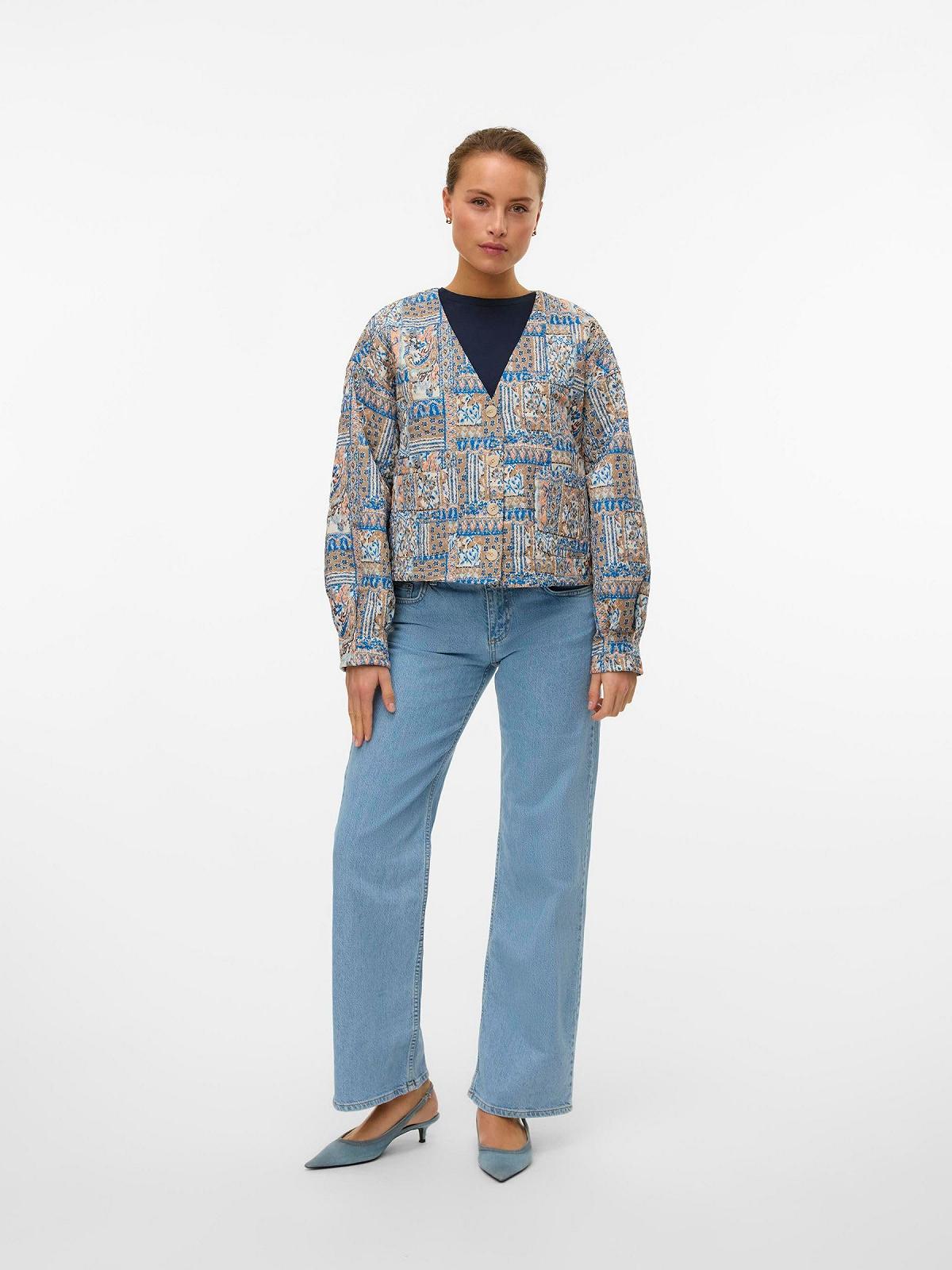 Женская Куртка VERO MODA Vmjane Lulu Ls Quilted Jacket WVN Ga стеганая, фото №4