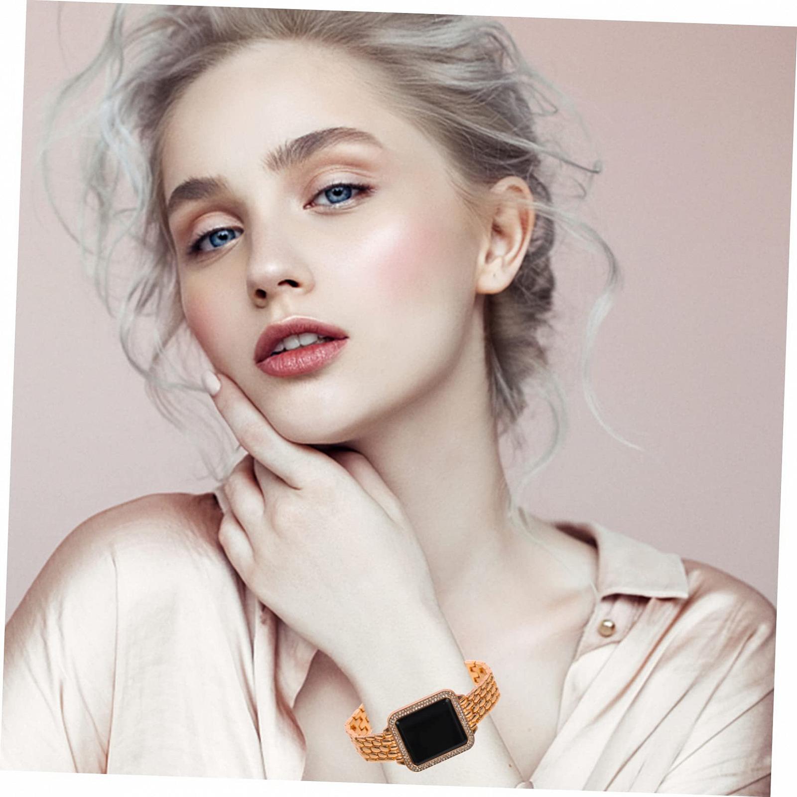 Жіночий наручний годинник WRITWAA Diamond з сенсорним екраном, прикрашений стразами, фото №6