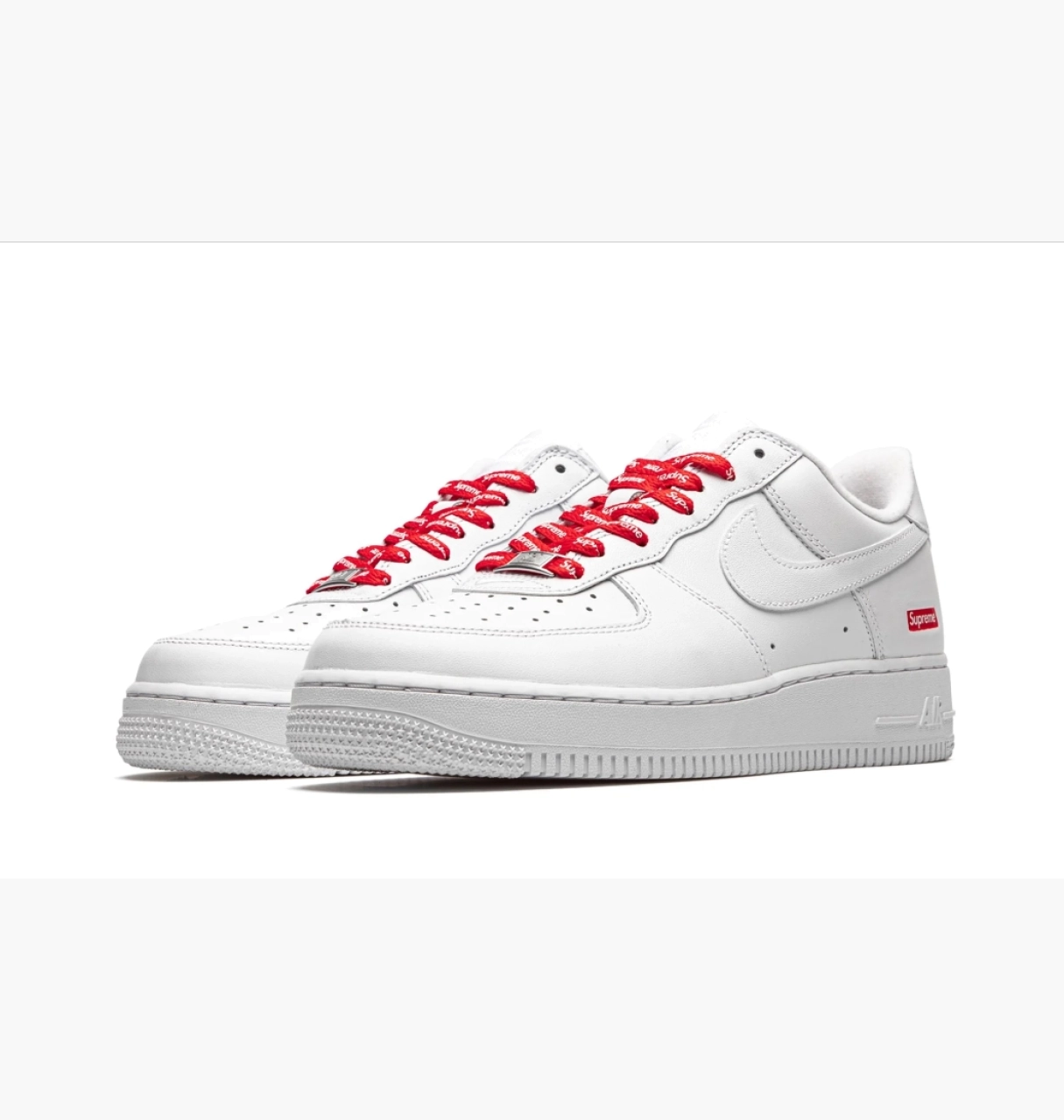 Кроссовки Nike Air Force 1 Low Supreme White, размер 42.5, фото №3