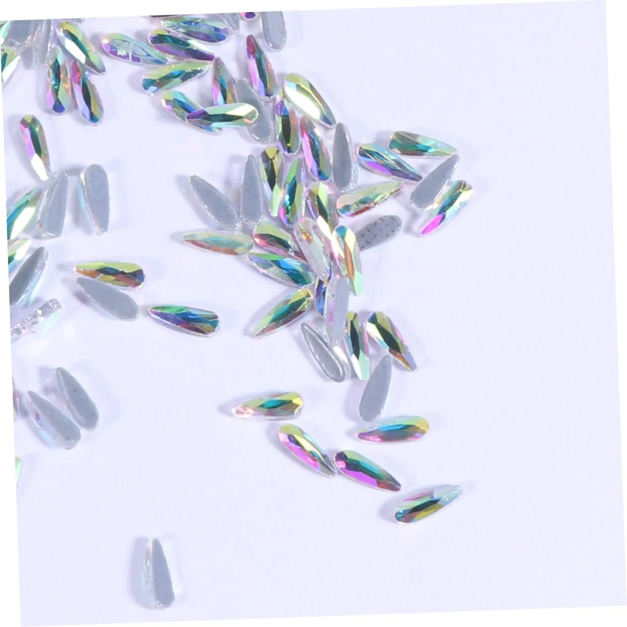 Стрази для нігтів FOMIYES 144шт, кристали своїми руками, краплеподібні манікюрні прикраси, фото №5